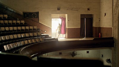 <p>The interior of the Alfred Talkies between screenings </p>
