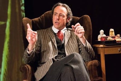 <p>Michael Monagle as Sherlock Holmes in <em><strong>Baker Street</strong></em> </p>