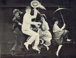 Tommy Steele leads the ensemble in "If The Rain's Got to Fall" in 1965's Half A Sixpence (music and lyrics by David Heneker) 