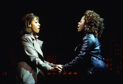 Pamela Isaacs and Lillias White in a scene from 1997's The Life (with music by Cy Coleman and lyrics by Ira Gasman) 