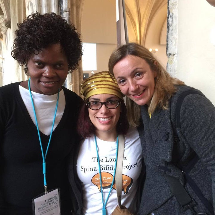 <p><em>Laurita meeting people from different countries who work with spina bifida communities during the IF Global Turning Points conference in Ghent, Belgium, October 2016.</em></p>