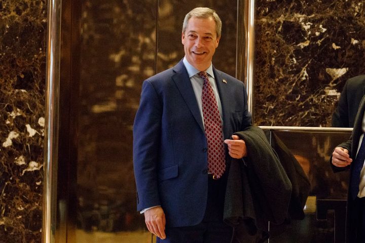 Farage toured Trump Tower for his near hour-long meeting with the President-Elect