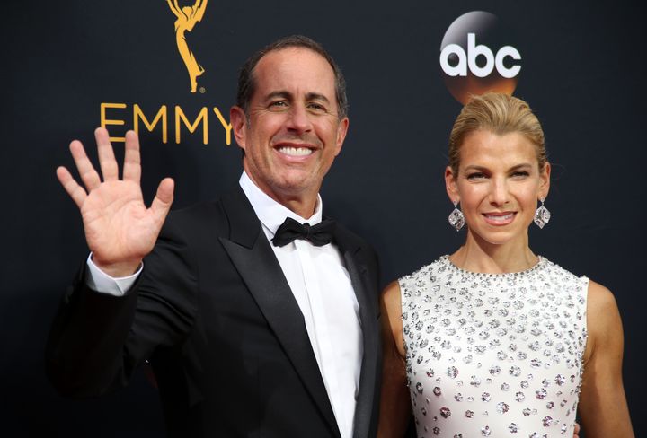 Comedian Jerry Seinfeld and his wife Jessica.