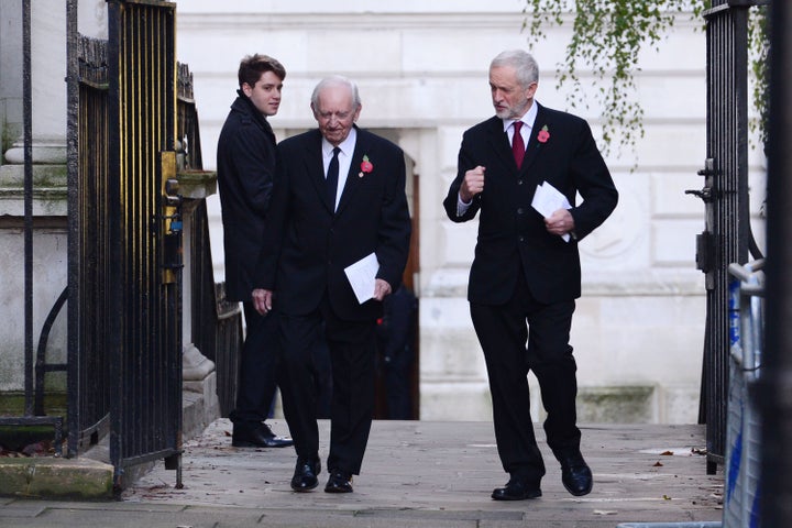 <strong>Corbyn and war veteran George Durack.</strong>