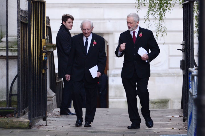 Corbyn and war veteran George Durack.