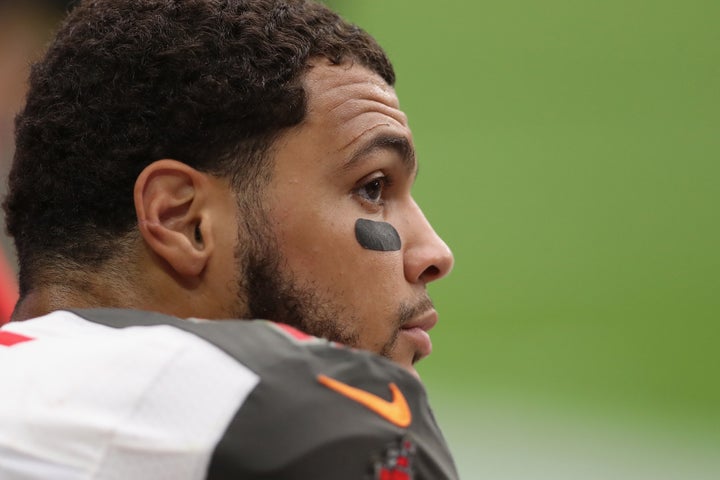 Mike Evans refused to stand during the national anthem on Sunday.