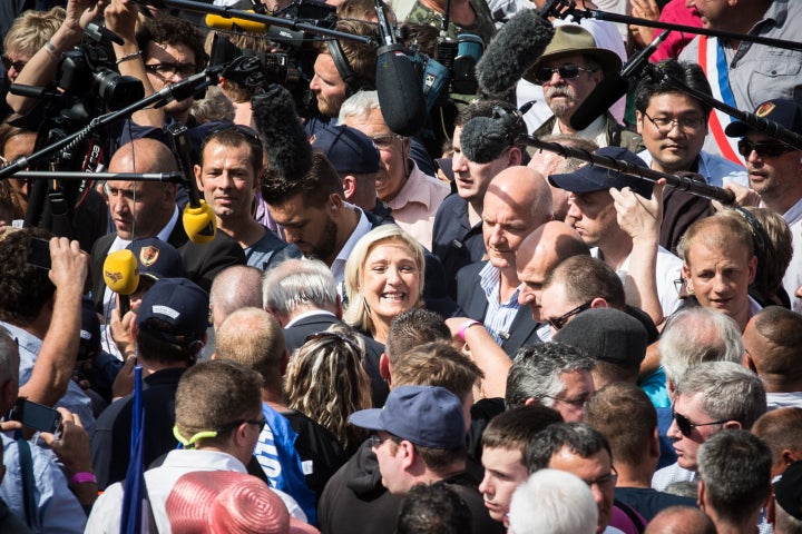 <strong>Marine Le Pen at a rally in September 2016</strong>