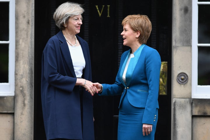 Theresa May (left) and Nicola Sturgeon have spoken about Brexit and its effect on Scotland