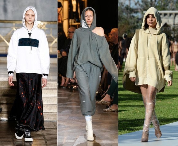 From left: Alexander Wang, Vetements, Yeezy