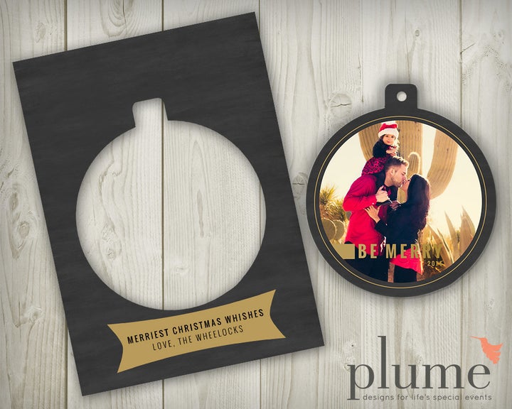 Holiday Christmas Photo Card Ornament, $65+ on Etsy