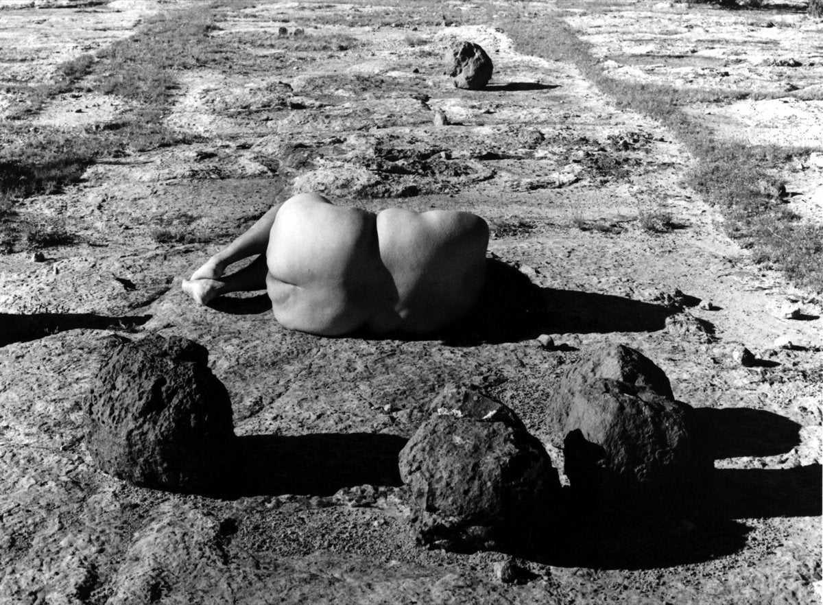 Laura Aguilar, "Nature Self Portraits #12," 1992. Ink jet print.