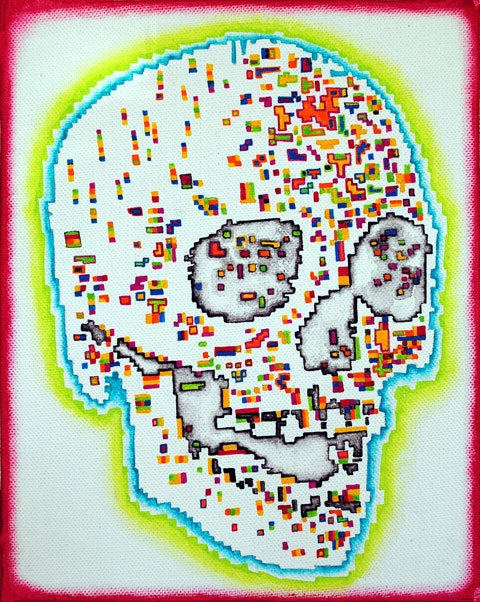 <p>Electric Calaca. Acrylic on canvas.</p>