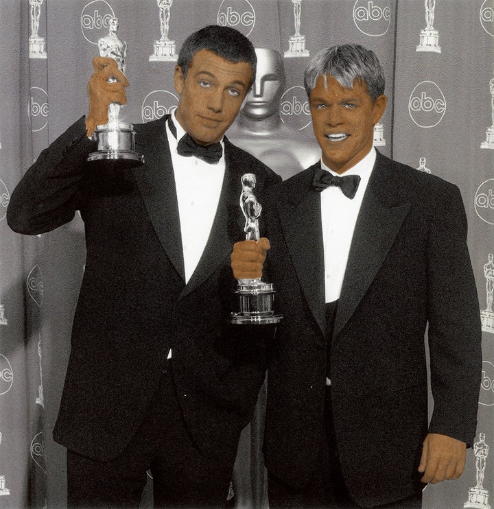 MEAM: Brown Oscars: Bernardo y Mateo. Gouache, photographic print, water color paper.