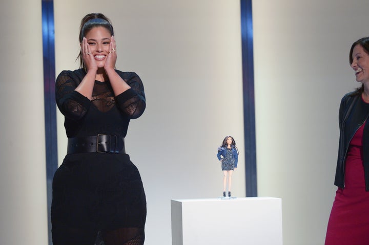 Ashley Graham helped design a Barbie in her likeness and was presented with it at the Glamour’s Women of the Year event in Los Angeles on Monday.