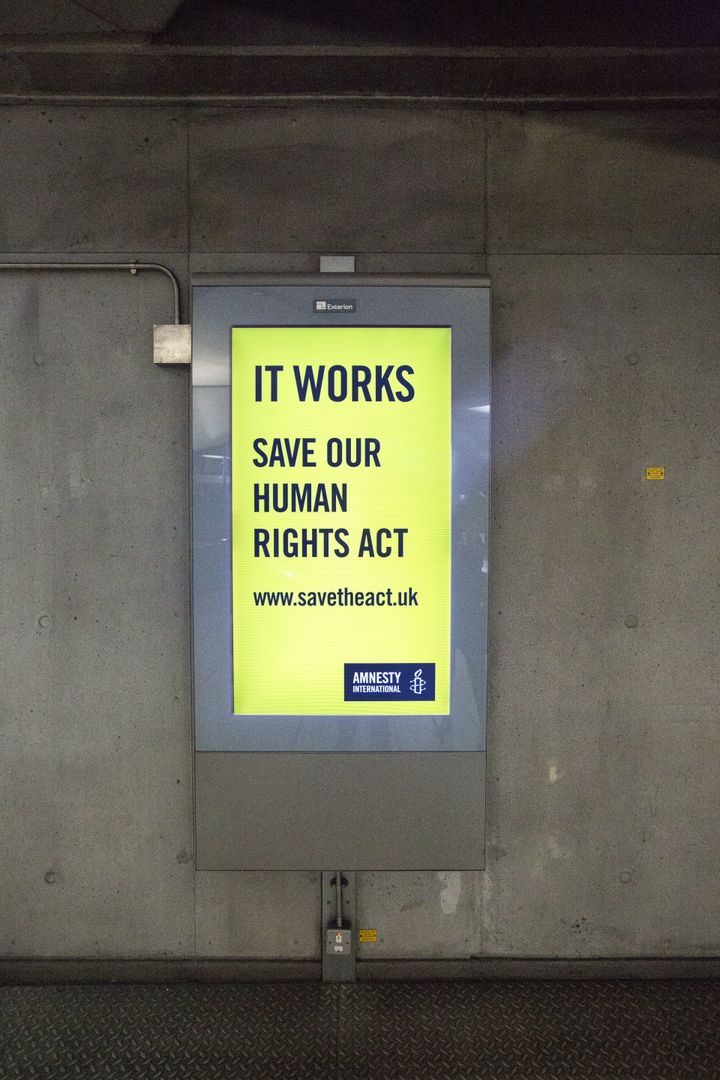 One of the adverts, identical to those halted by Network Rail, in Westminster Tube Station