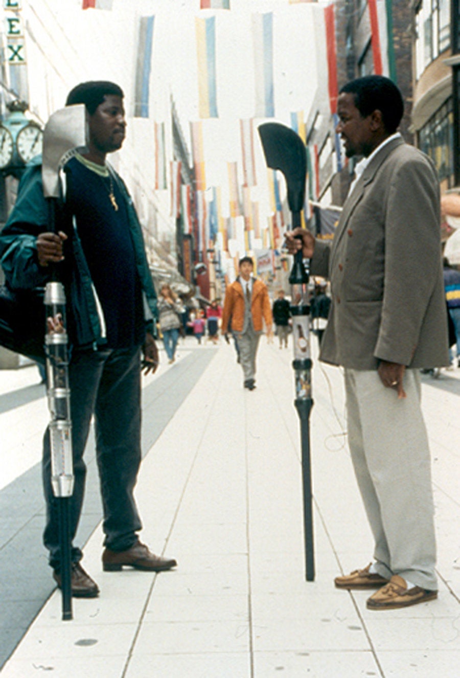Krzysztof Wodiczko, "Alien Staff in use in Stockholm," 1994.