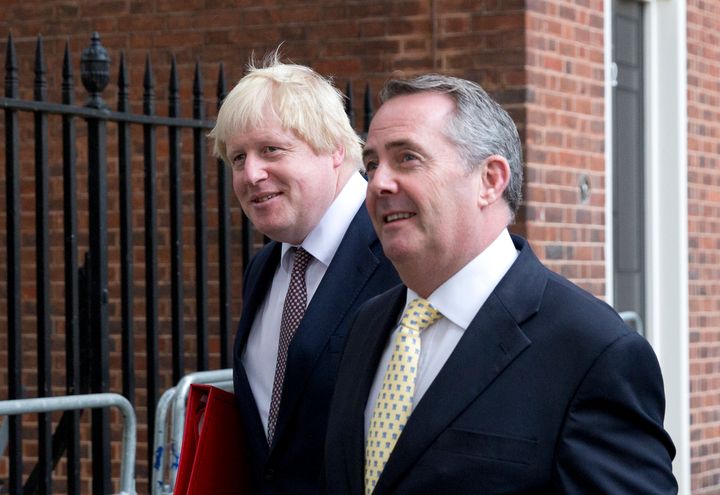 Boris Johnson and International Trade Secretary Liam Fox