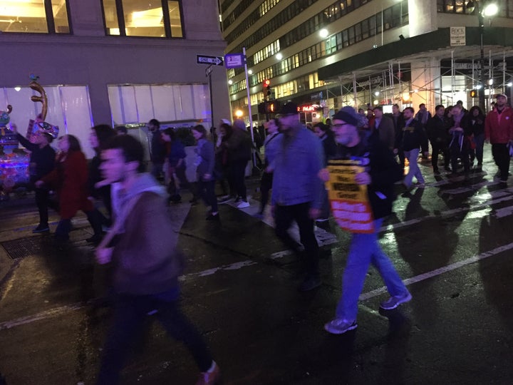 Photo from protest I stumbed into last Wednesday night. Far too excited to focus.