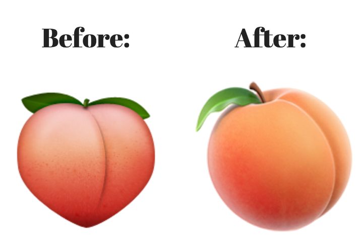 People Are Excited The Peach Emoji Looks Like A Butt Again