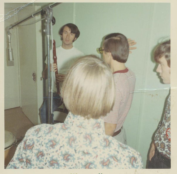 <p>Penny Arkade in the recording studio with Mike Nesmith 1967</p>