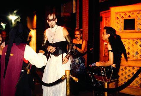 Outside of MOTHER’s Long Black Veil at 432 Washington St. NYC