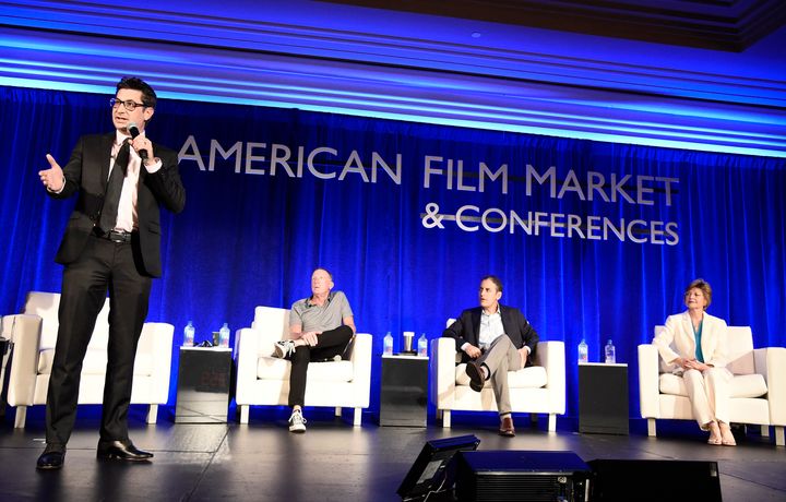 Clay Epstein, President of Film Mode Entertainment, David Lancaster, Producer and CEO of Rumble Films, Douglas Mankoff, Producer and CEO Echo Lake Entertainment, and Kathy Morgan, President of KMI Films
