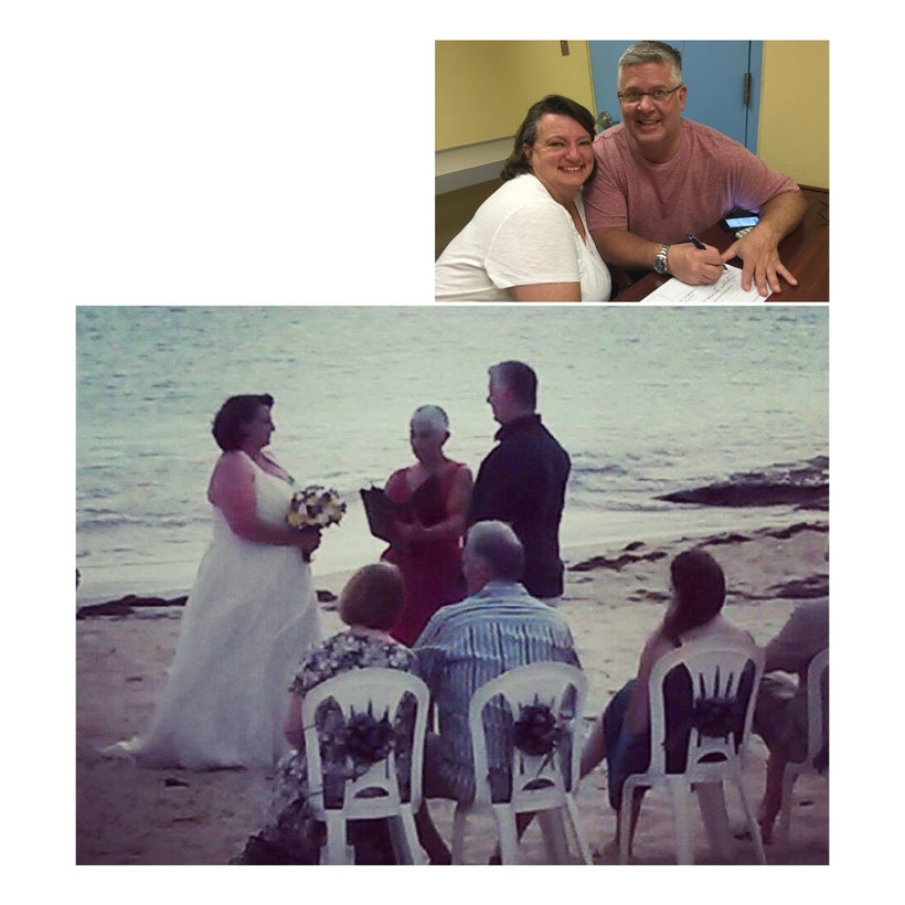 Amber Lollar and Neal Shipwash, of Holyoke, Massachusetts, were married in Puerto Rico on April 19, 2016. Yep, you guessed it