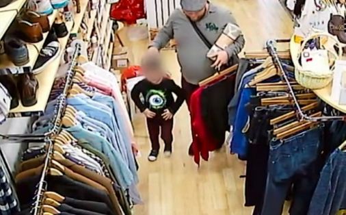 The two men used a young boy in the theft of a charity shop