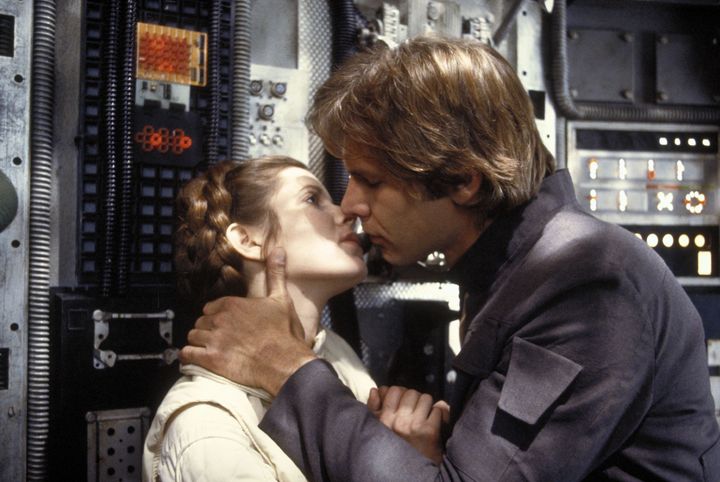 <strong>In character as Leia and Han</strong>