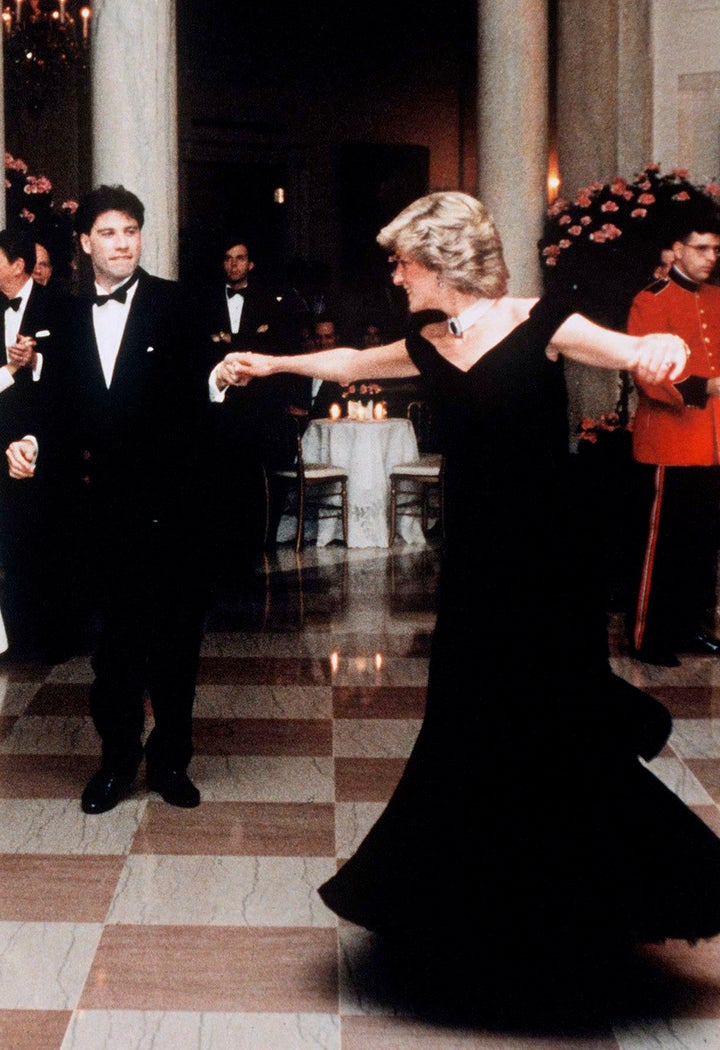 Dancing with John Travolta in 1985.