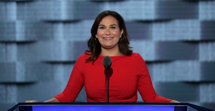 NARAL president Ilyse Hogue spoke at the Democratic National Convention in July.