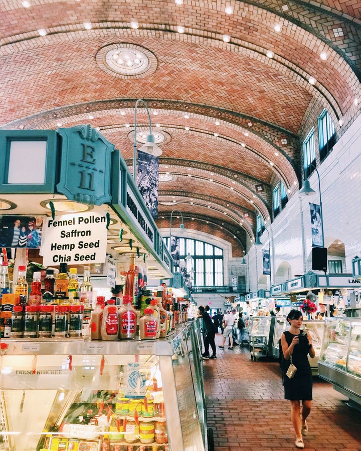 Inside the West Side Market in Cleveland, Ohio