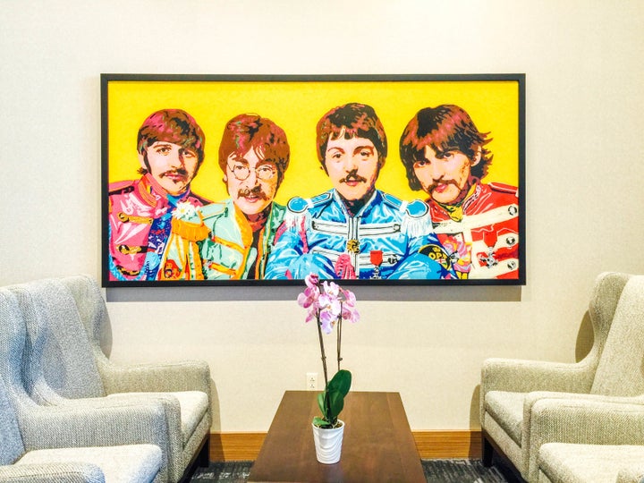 <p>One of the art pieces at Hilton Cleveland Downtown</p>
