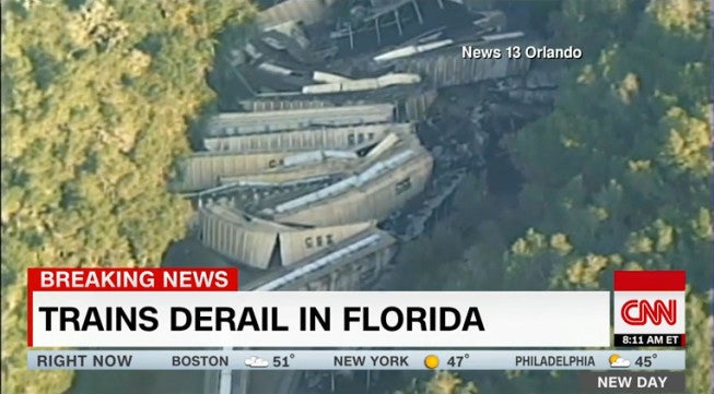 Trains Derail In Florida
