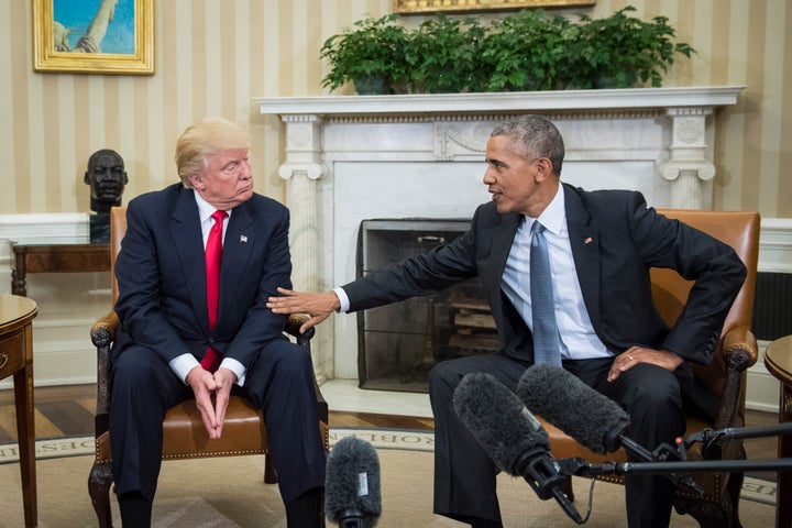 Donald Trump with Barack Obama