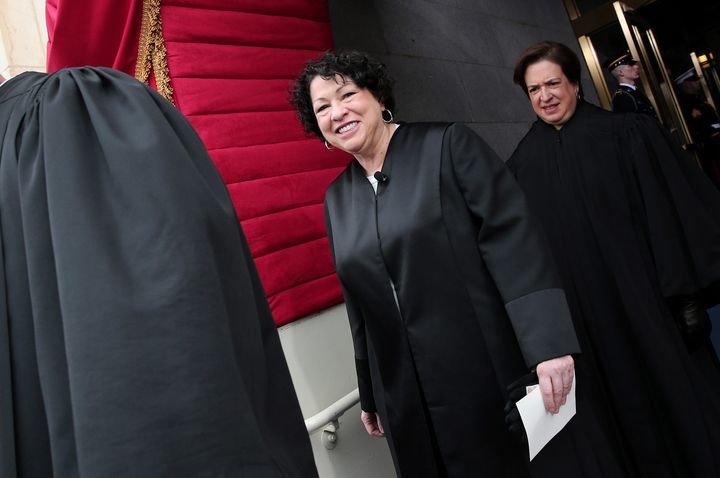 Justice Sonia Sotomayor, here at the second inauguration of President Barack Obama, who in 2009 made her the first Latina appointee to the Supreme Court.