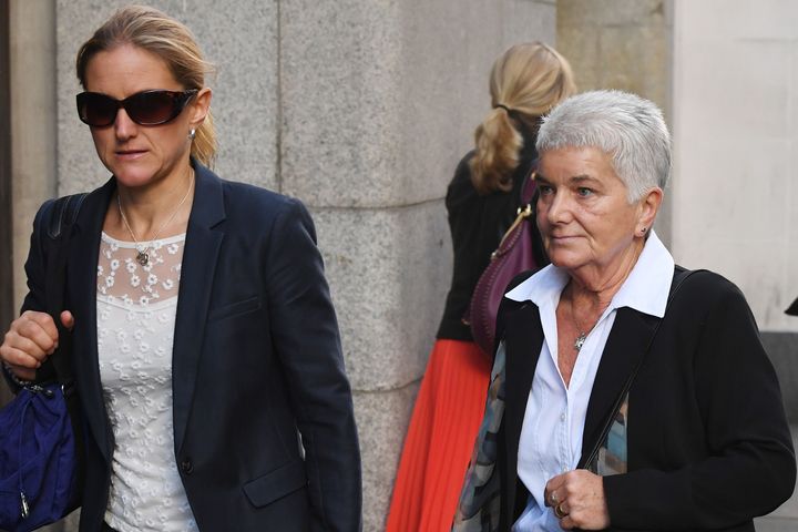 <strong>Kim and Jean Leadbeater, the sister and mother of Jo Cox, arrive at the Old Bailey</strong>