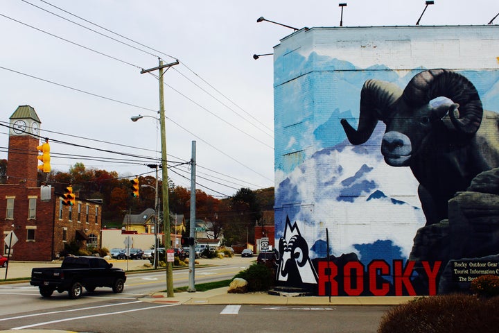 The Rocky outlet store in downtown Nelsonville occupies what once was a factory.