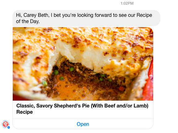<p>Have a dinner idea sent to you every day.</p>