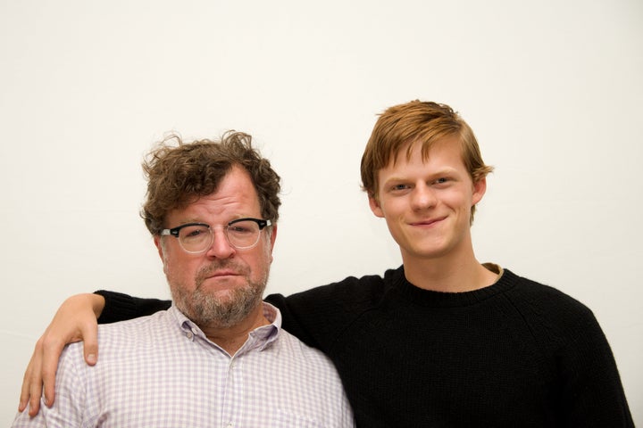 Writer-director Kenneth Lonergan and Lucas Hedges at the 'Manchester by the Sea' Press Conference at the Fairmont Hotel on September 13, 2016 in Toronto, Canada.