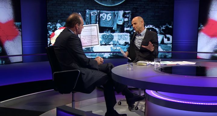 Bettison (left) was interviewed by Evan Davis on Newsnight on Wednesday