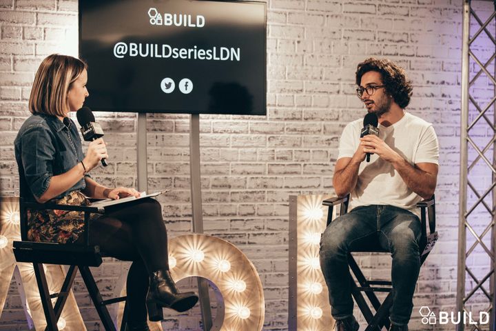 Joe Wicks, The Body Coach, being interviewed on AOL Build Series London