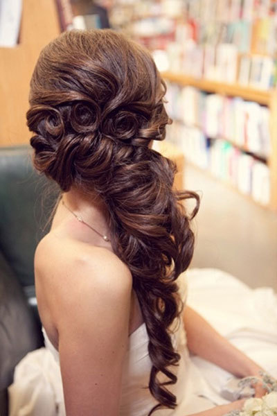 side wedding hair