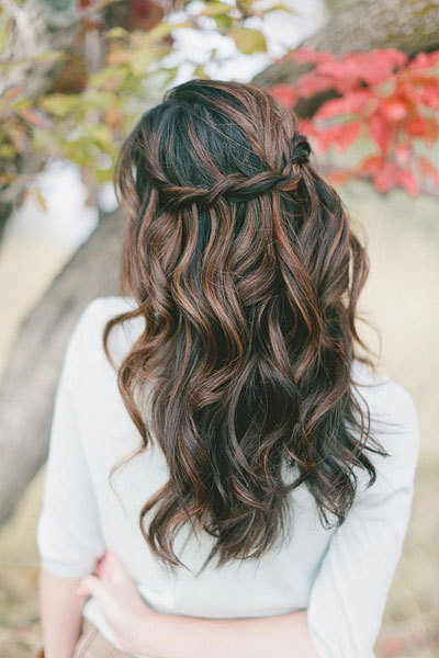 Image of Loose waves hairstyle wedding long hairstyle