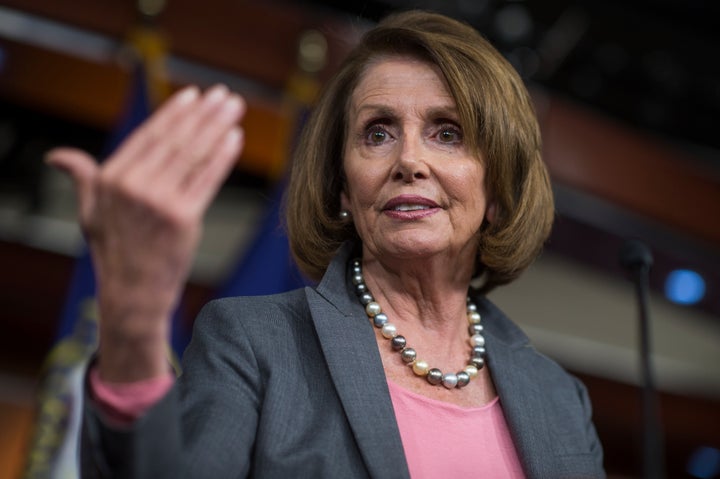 House Minority Leader Nancy Pelosi (D-Calif.) conducts her weekly news conference in the Capitol Visitor Center on Nov. 17, 2