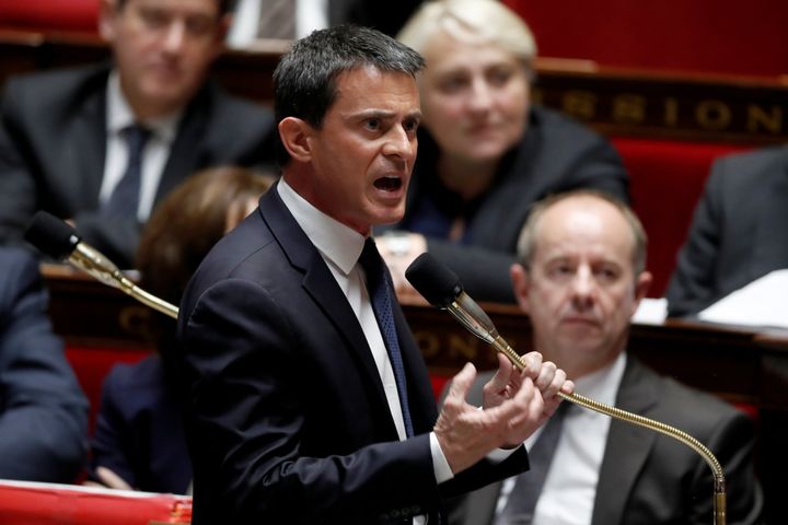 French Prime Minister Manuel Valls speaks during the questions to the government session at the National Assembly in Paris, France, November 16, 2016.