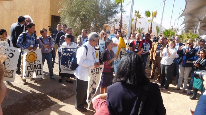 Indigenous Environmental Network No DAPL Action at UNFCCC COP 22—Marrakech, Morocco
