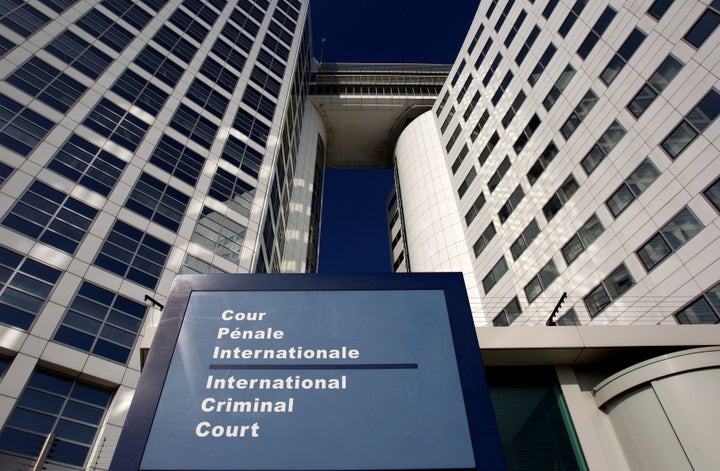 The entrance of the International Criminal Court (ICC) is seen in The Hague, Netherlands, on March 3, 2011.