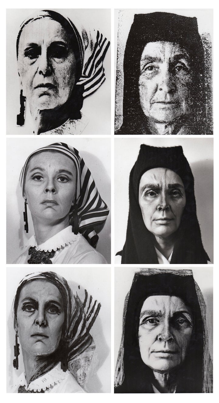 <p><em>O’Kevelson</em>, 1973</p><p>30x16 inches, 6 photographs 8x10” each</p><p>Handwork with china marker on photographs</p>