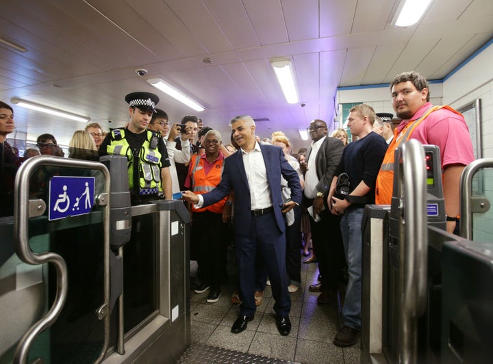 Sadiq Khan opening the Night Tube in August